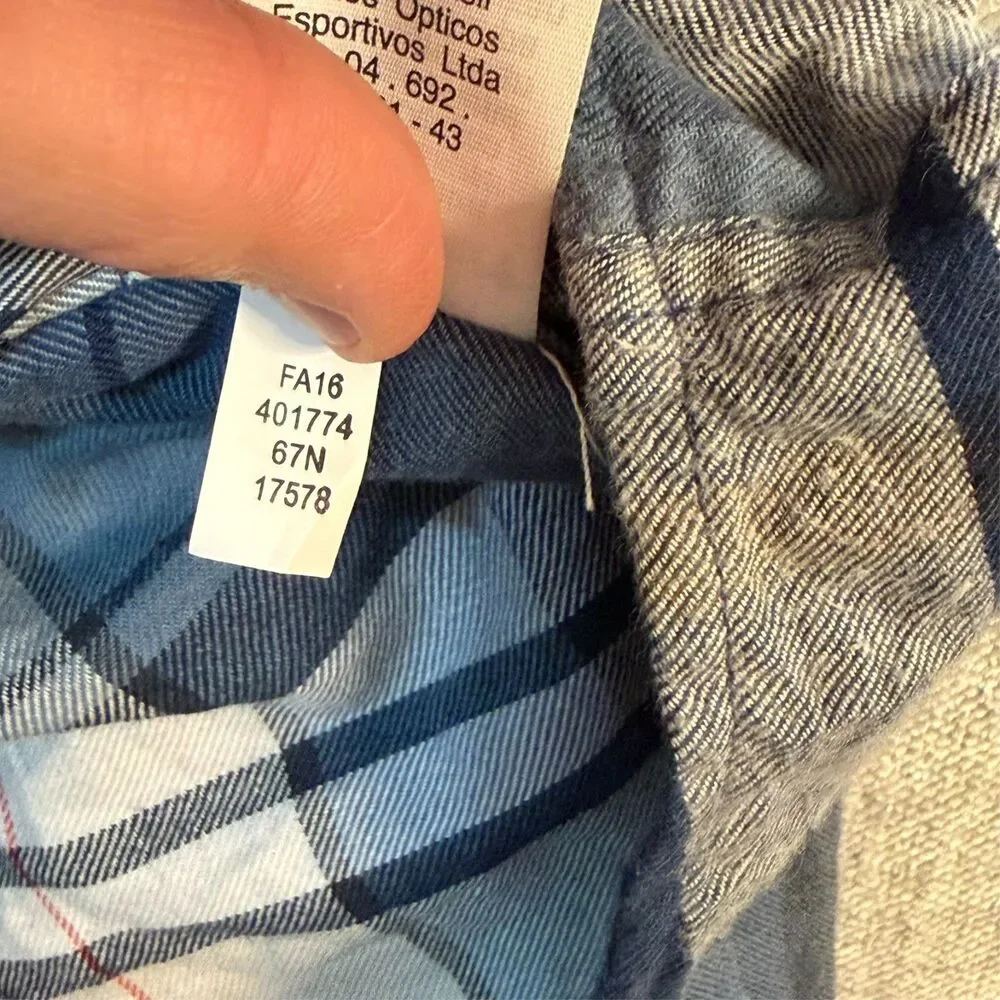 Oakley Men’s Plaid Button Down Shirt Large Blue White Cotton Regular Fit FA16 - Picture 4 of 10
